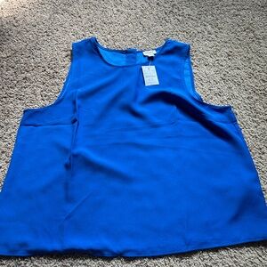 J.Crew Factory Sleeveless shell in cobalt blue